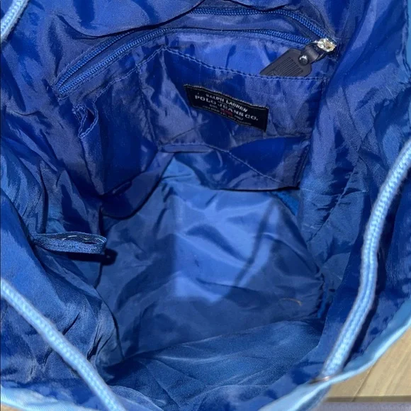 Ralph Lauren Polo Jeans Light Blue Drawstring Sling Pack - Picture 9 of 9